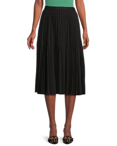 Adrianna Papell Pleated A Line Skirt - Brown