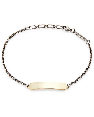 Zoe Chicco Identity 14K & Oxidized Sterling Id Chain Bracelet - Natural