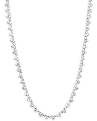 Adriana Orsini Rhodium Plated Metal & Cubic Zirconia Necklace - White