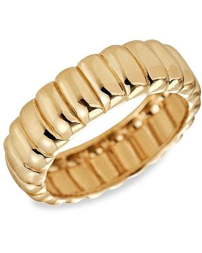 Luv Aj 14k Goldplated Chunky Line Ring - Metallic