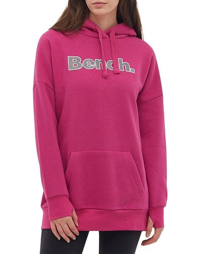 Bench Dayla Logo Oversized Hoodie - Pink