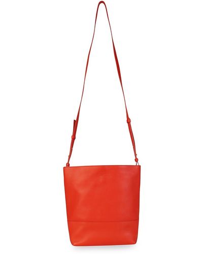 Bottega Veneta Leather Shoulder Bag - Red