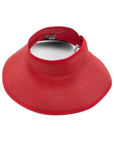 San Diego Hat Woven Visor - Red