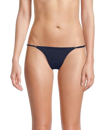 Onia Hannah Solid Bikini Bottom - Blue