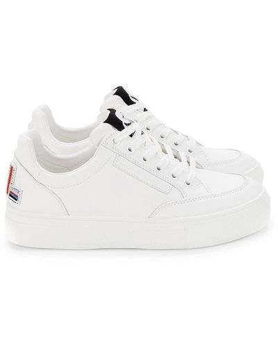 Karl Lagerfeld Calico Patch Trainers - White