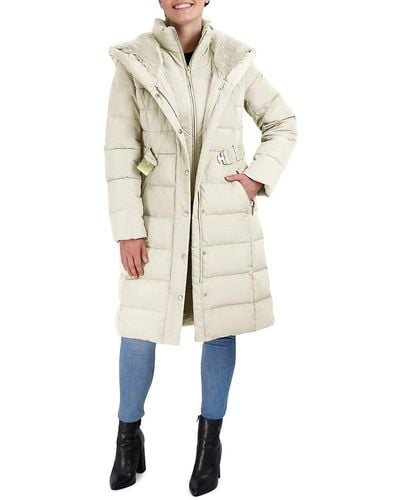 Cole Haan Signature Faux Fur Lined Down Coat - Natural