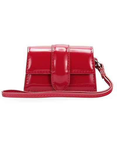 Jacquemus Le Porte Bambino Leather Mini Wristlet - Red