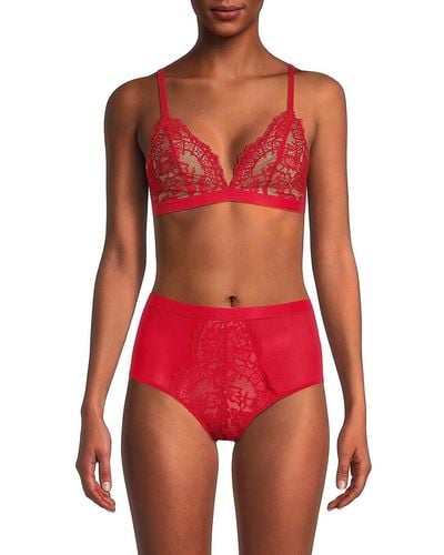 Wolford Lace Triangle Bra - Red