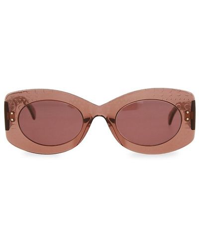 Alaïa 51Mm Rectangle Oval Sunglasses - Pink
