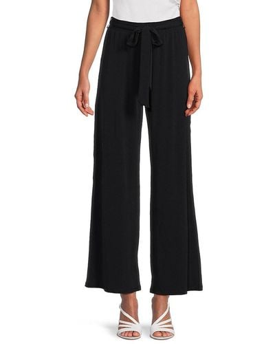 Magaschoni Belted Wide Leg Pants - Black