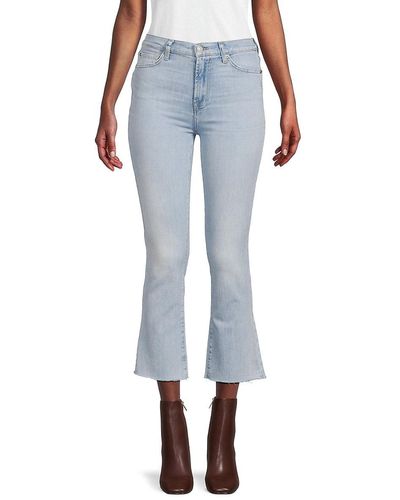 7 For All Mankind High Waist Slim Kick Flare Jeans - Blue