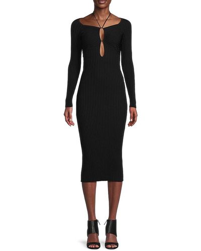 Solid & Striped The Lisa Midi Bodycon Dress - Black