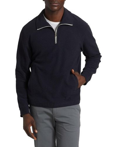 Theory 'Allons Surf Terry Zip Up Pullover - Blue