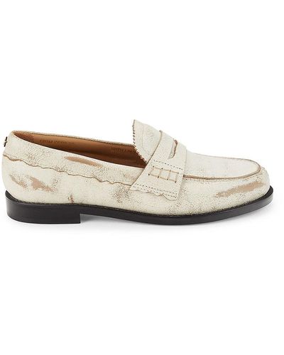 Golden Goose Leather Penny Loafers - White