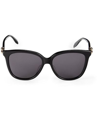 Alexander McQueen 57mm Square Sunglasses - Black