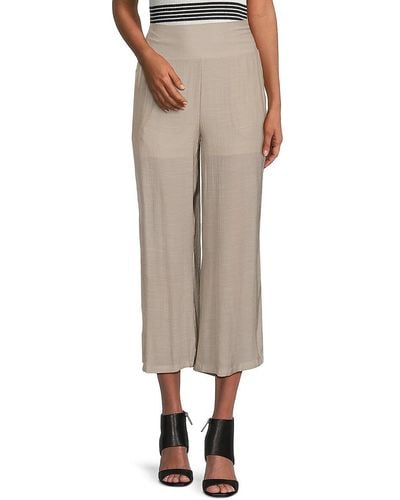 Nanette Lepore Solid Cropped Trousers - Natural