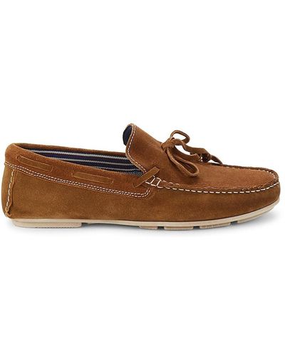 Saks Fifth Avenue Lorenzo Suede Boat Shoes - Brown