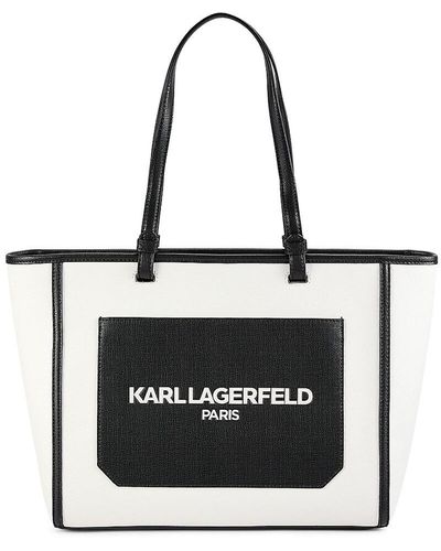 Karl Lagerfeld Maybelle Logo Tote - White