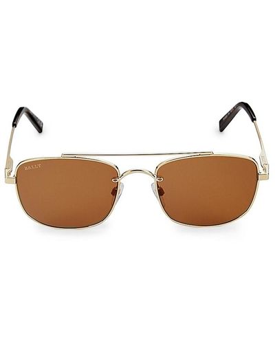 Bally 54mm Rectangle Sunglasses - Brown