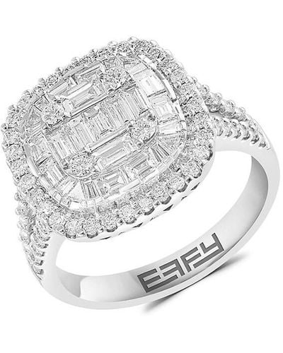 Effy 14K & 1.52 Tcw Diamond Ring - Grey