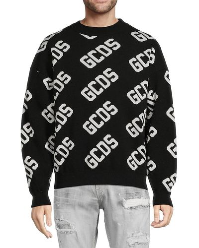 Gcds Logo Wool Blend Sweatshirt - Black