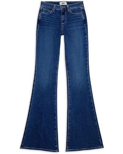 PAIGE High Rise Bell Bottom Jeans - Blue