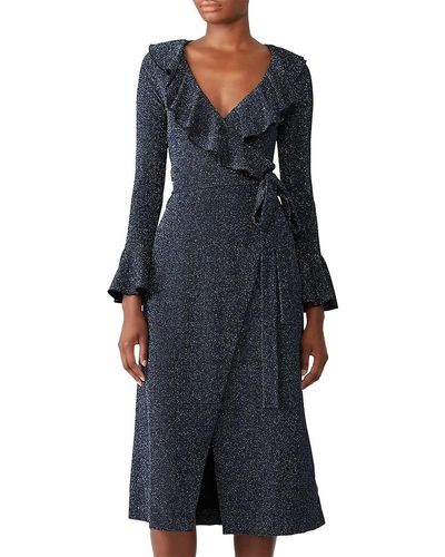 Free People One More Time Wrap Dress - Blue