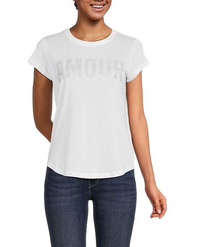 Zadig & Voltaire Woop Amour Strass Embellished Tee - White