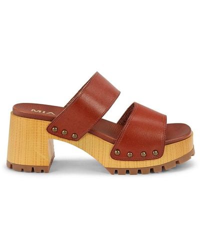 MIA Stefani Dual-Strap Platform Sandals - Multicolor