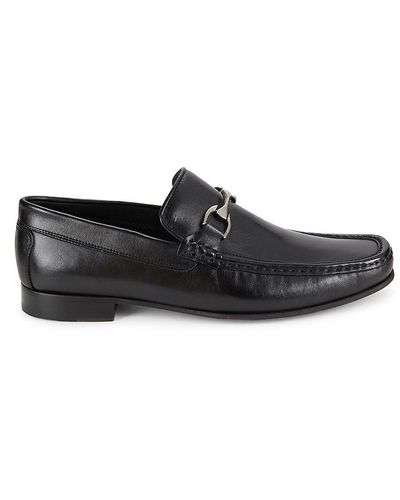 Donald J Pliner Moccasin Bit Loafers - Black