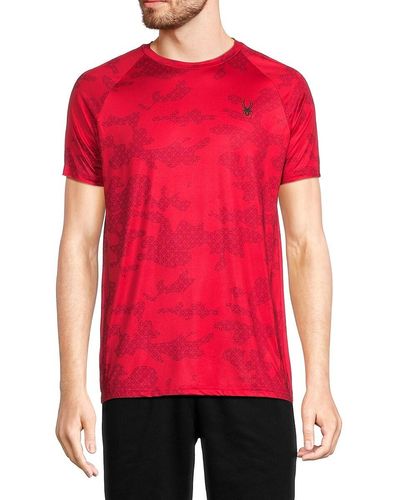 Spyder Camouflage Performance T Shirt - Red