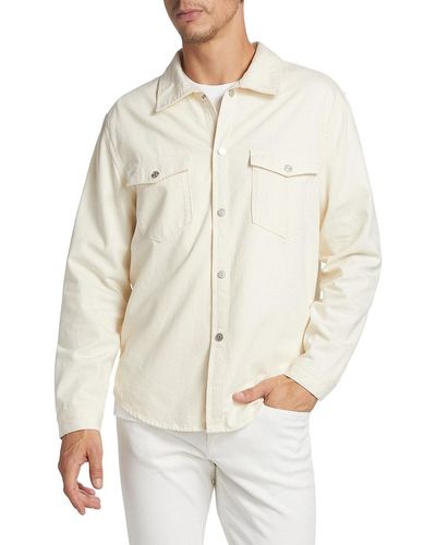 FRAME 'Classic Denim Overshirt - White