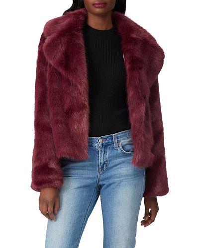 Unreal Fur Madam Butterfly Faux Fur Jacket - Red