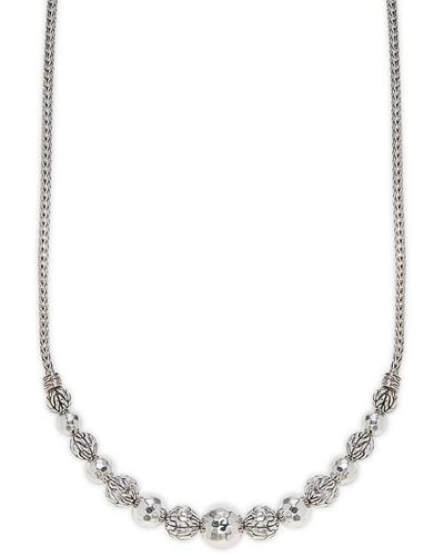John Hardy Sterling Beaded Chain Necklace - White