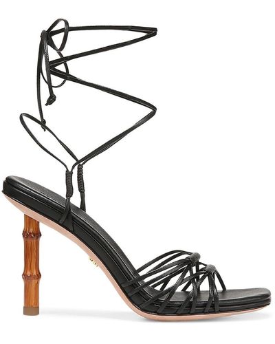 Veronica Beard Cabot Strappy Ankle-wrap Sandals - Black