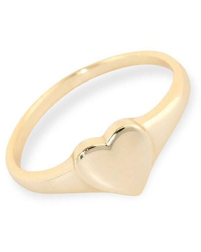 Shashi Corazon 18k Gold Vermeil Signet Ring - White