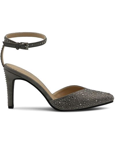 Adrienne Vittadini Norena Embellished Sandals - Metallic