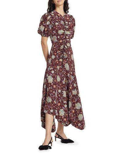 Ulla Johnson Heleen Floral Silk Midi Dress - Multicolour
