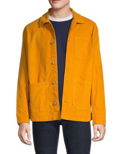 Rag & Bone Regular Fit Corduroy Shirt Jacket - Yellow