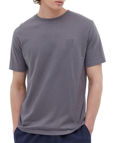 Bench Farrel Embroidered Square Logo T Shirt - Grey