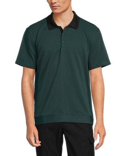 Kenneth Cole 'Short Sleeve Contrast Polo - Green