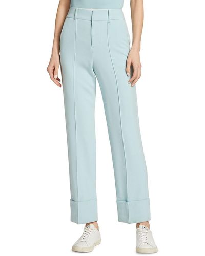 Alice + Olivia Ming Twill Cuff Ankle Pants - Blue