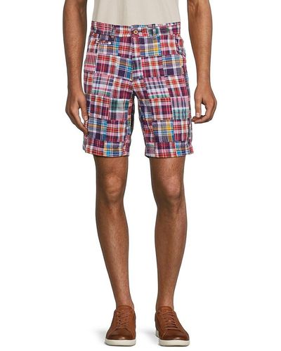 Vintage 1946 Check Shorts - Red