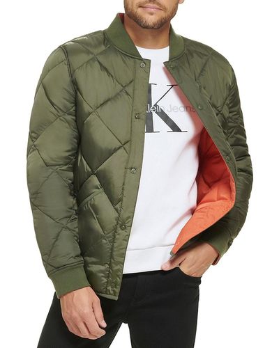 Calvin Klein Reversible Diamond Quilted Jacket - Green