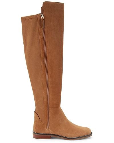 Cole Haan Chase Suede Knee High Boot - Brown