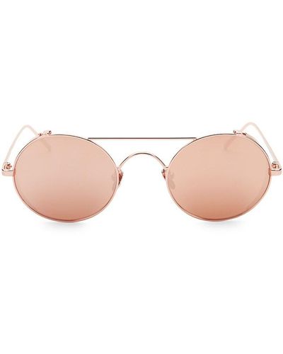 Linda Farrow 427 C3 51mm Aviator-style Sunglasses - Pink