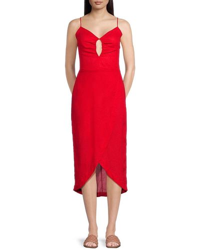 ViX Cintia Tulip Hem Cover Up Dress - Red