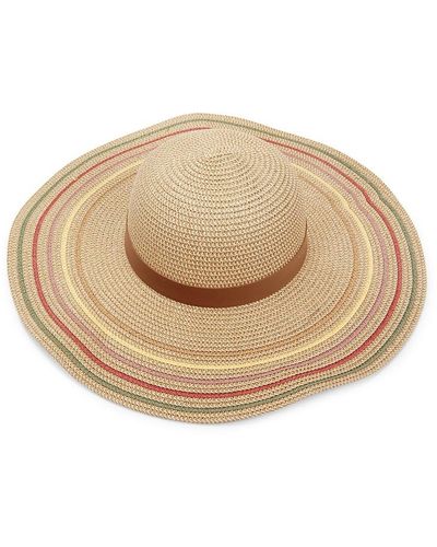 Vince Camuto Tweed Straw Sun Hat - Natural