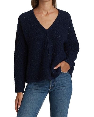 Co. Textured Cashmere Sweater - Blue