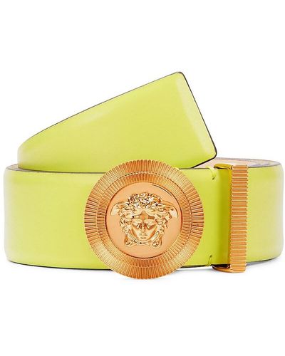 Versace Medusa Leather Belt - Yellow